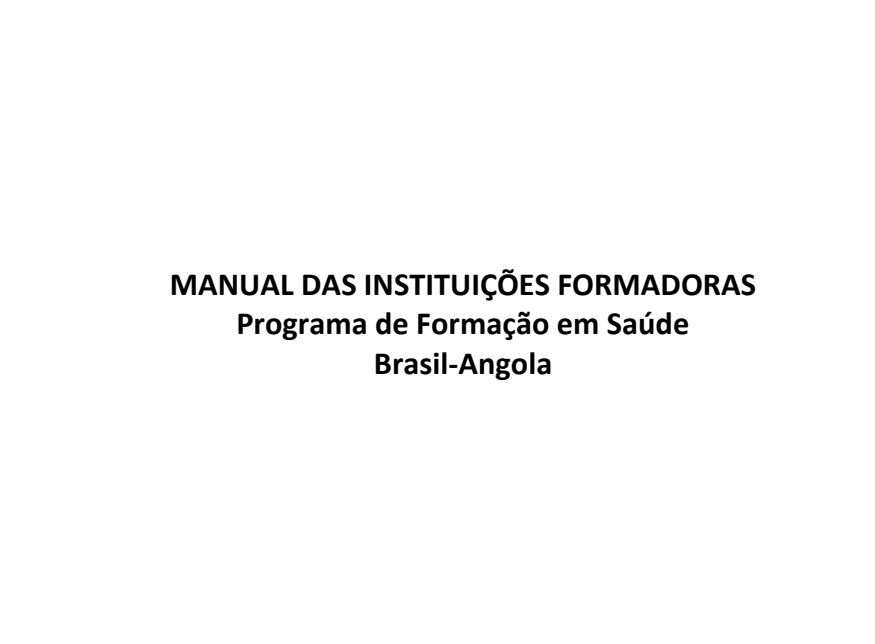Lançamento do Manual das Instituições Formadoras
